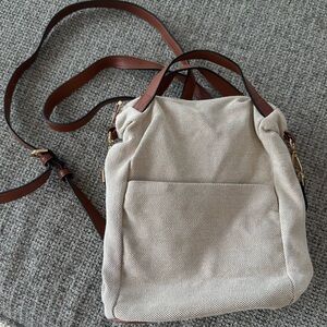 Elegant Tan and Brown Women's Backpack
